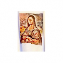 T-shirt : " Mona Lisa 2 ". Czarne t-shirty męskie Life is art, z nadrukiem, z klasycznym kołnierzykiem. Za 100.00 zł.
