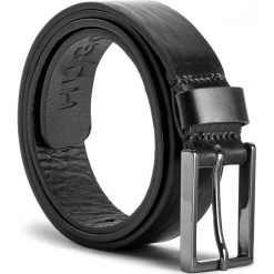 Pasek Męski BOSS - Gildo 50380278 85 Black 001. Czarne paski męskie Boss, w paski, ze skóry. W wyprzedaży za 239.00 zł.