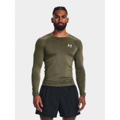 Koszulka termoaktywna męska UNDER ARMOUR 1361524 z długim rękawem. Zielone bielizna termoaktywna męska Under Armour, m, bez wzorów, bez ramiączek, do biegania. Za 118.54 zł.