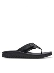 Clarks Japonki Wesley Sun 26176988 Czarny. Czarne klapki i japonki męskie Clarks, bez wzorów, ze skóry. Za 269.99 zł.