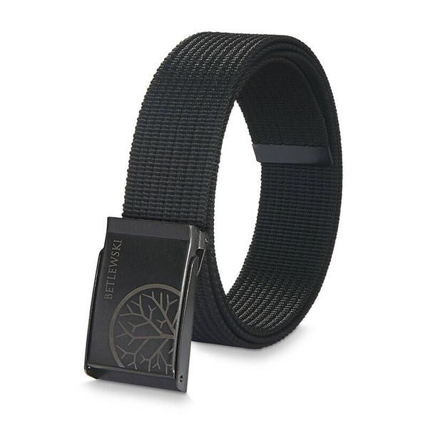 Pasek parciany BETLEWSKI czarny PRC-01_GR-3 3XL. Czarne paski męskie Betlewski, bez wzorów, z materiału. Za 45.99 zł.