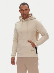 BOSS Bluza Iconic 50540741 Beżowy Regular Fit. Brązowe bluzy nierozpinane męskie Boss, m, bez wzorów, z bawełny, bez ramiączek, bez kaptura. Za 289.99 zł.