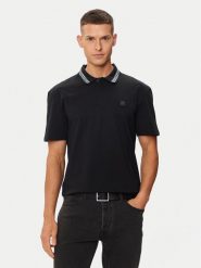 Hugo Polo Doucano 50510036 Czarny Regular Fit. Czarne koszulki polo męskie Hugo, m, bez wzorów, z bawełny, bez kołnierzyka, bez ramiączek. Za 349.99 zł.