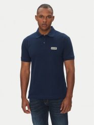 Versace Jeans Couture Polo 78GAGT08 Granatowy Regular Fit. Niebieskie koszulki polo męskie Versace Jeans Couture, l, bez wzorów, z bawełny, bez kołnierzyka, bez ramiączek. Za 319.99 zł.
