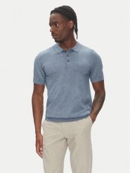 Lindbergh Polo 30-800159 Niebieski Slim Fit. Niebieskie koszulki polo męskie Lindbergh, m, bez wzorów, z wiskozy, bez kołnierzyka, bez ramiączek. Za 149.99 zł.
