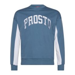 Bluza męska PROSTO Crewneck Splork. Niebieskie bluzy nierozpinane męskie Prosto., l, bez wzorów, casualowe, bez ramiączek, bez kaptura. Za 209.99 zł.