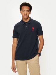 U.S. Polo Assn. Polo MUP3313 Granatowy Regular Fit. Niebieskie koszulki polo męskie U.S. Polo Assn., m, bez wzorów, z bawełny, bez kołnierzyka, bez ramiączek. Za 149.99 zł.