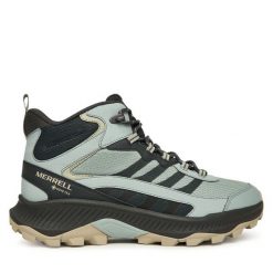 Trekkingi Merrell. Szare buty trekkingowe męskie Merrell, bez wzorów, z gore-texu, bez zapięcia, trekkingowe, gore-tex. Za 649.99 zł.