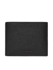 Calvin Klein Portfel Saffiano Billfold W Card + Coin LV04D1074G Czarny. Czarne portfele męskie Calvin Klein, bez wzorów, ze skóry. Za 349.99 zł.