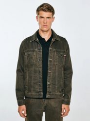 Kurtka męska jeansowa brązowa Charlie 888. Brązowe kurtki męskie Big Star, l, bez wzorów, z denimu, eleganckie, bez ramiączek, bez kaptura. Za 399.99 zł.