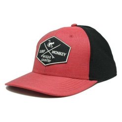 Czapka sportowa Dry-Tech – wodoodporna / dla dorosłych (czerwona). Czerwone czapki męskie SURF MONKEY, bez wzorów, sportowe. Za 179.95 zł.