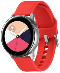 SILIKONOWA OPASKA DO SMARTWATCH 20MM UNIWERSALNA, RED / CZERWONY. Czerwone zegarki smartwatch Hurtel. Za 15.01 zł.