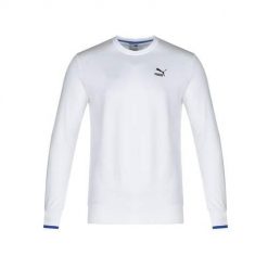 Bluza treningowa męska Puma Sport Crew Sweat. Białe bluzy nierozpinane męskie Puma, m, bez wzorów, sportowe, bez ramiączek, bez kaptura. Za 209.00 zł.