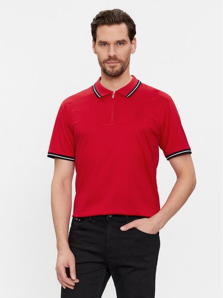 KARL LAGERFELD Polo 745080 541200 Czerwony Regular Fit. Czerwone koszulki polo męskie KARL LAGERFELD, m, bez wzorów, z bawełny, bez kołnierzyka, bez ramiączek. Za 339.99 zł.