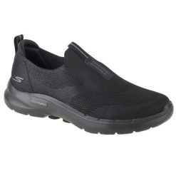 Buty sportowe Sneakersy męskie, Skechers Go Walk 6. Czarne buty sportowe na co dzień męskie Skechers, m, bez wzorów, casualowe, bez ramiączek, bez kaptura, trekkingowe. Za 369.99 zł.