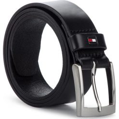 Pasek Męski TOMMY HILFIGER - Adan Leather Belt 3.5 AM0AM04985 002. Czarne paski męskie marki Tommy Hilfiger, bez wzorów, ze skóry. Za 179.00 zł.