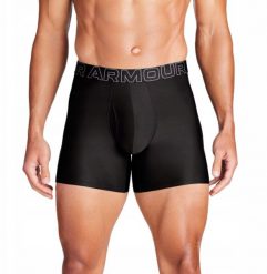 Bokserki termoaktywne Under Armour Performance Tech 6 in 3-Pack Boxerjock - black/black/castlerock. Czarne bielizna termoaktywna męska Under Armour, m, bez wzorów. Za 223.61 zł.