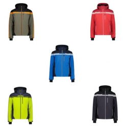 Kurtka męska narciarska CMP 34W4687. Czerwone kurtki narciarskie i snowboardowe męskie CMP, na zimę, m, bez wzorów, bez kaptura, narciarskie. Za 949.99 zł.