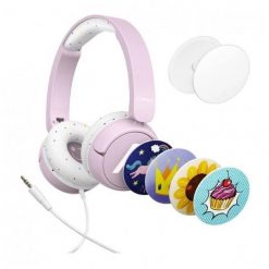 Słuchawki przewodowe LAMAX SoundKid1 Pink 3,5mm BeatBass. Różowe słuchawki nauszne Lamax. Za 94.20 zł.