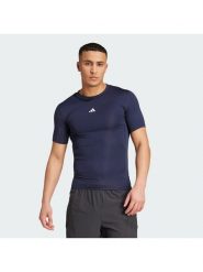 Adidas Koszulka techniczna TECHFIT Compression Training JX2561 Granatowy Slim Fit. Niebieskie t-shirty sportowe męskie ADIDAS, m, bez wzorów, z syntetyku, sportowe, bez ramiączek. Za 149.99 zł.