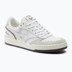 Buty Mizuno City Wind Premium. Białe buty zimowe męskie Mizuno, bez wzorów, sportowe, bez obcasa, bez zapięcia. Za 389.99 zł.
