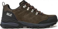 Buty trekkingowe męskie Jack Wolfskin Refugio Texapore Low khaki r. 45. Brązowe buty trekkingowe męskie Jack Wolfskin, bez wzorów, bez zapięcia. Za 396.90 zł.
