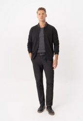 Bawełniane chino R-RICK. Szare spodnie na co dzień męskie Volcano, bez wzorów, z bawełny, eleganckie, z standardowym stanem. Za 179.99 zł.