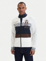 Aeronautica Militare Bluza 261FE2095UF00674 Biały Regular Fit. Białe bluzy rozpinane męskie Aeronautica Militare, m, bez wzorów, z bawełny, bez ramiączek, bez kaptura. Za 799.99 zł.