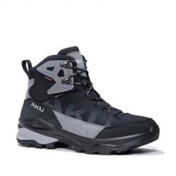 Buty sportowe trekkingowe męskie Aku Adapta Gore-tex. Czarne buty trekkingowe męskie Aku, bez wzorów, z gore-texu, bez zapięcia, trekkingowe, gore-tex. Za 399.00 zł.