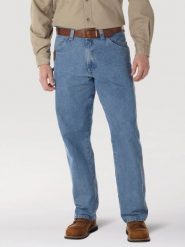 WRANGLER RIGGS WORKWEAR CARPENTER VINTAGE INDIGO 3W020VI. Niebieskie jeansy męskie Wrangler, bez wzorów, z jeansu, vintage. Za 219.99 zł.