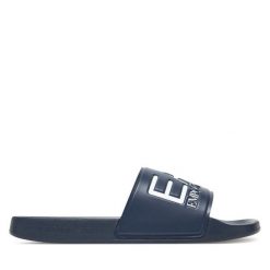 Klapki EA7 Emporio Armani. Niebieskie klapki i japonki męskie EA7 Emporio Armani, bez wzorów. Za 139.99 zł.