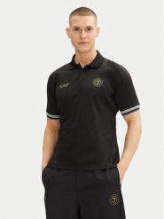EA7 Emporio Armani Polo 7M000257 AF13537 UC001 Czarny Regular Fit. Czarne koszulki polo męskie EA7 Emporio Armani, m, bez wzorów, z syntetyku, bez kołnierzyka, bez ramiączek. Za 219.99 zł.