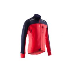 Kurtka na rower szosowy ROADCYCLING 500 męska. Czerwone kurtki męskie B'TWIN, z elastanu. Za 199.99 zł.