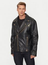 Versace Jeans Couture Kurtka skórzana 77GAVP02 Czarny Loose Fit. Czarne kurtki męskie Versace Jeans Couture, m, bez wzorów, z jeansu, bez ramiączek, bez kaptura. Za 2,069.00 zł.