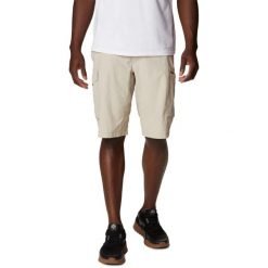 Spodenki turystyczne męskie Columbia Silver Ridge Cargo. Brązowe szorty sportowe męskie Columbia, bez wzorów, z nylonu, sportowe. W wyprzedaży za 233.10 zł.