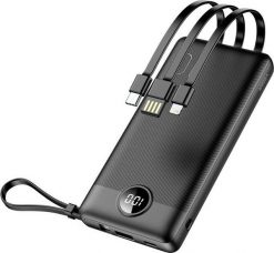 Powerbank Techonic Bateria zewnętrzna (POWER BANK) VEGER C10 - 10 000mAh (Micro + Typ C + Lightning 8-pin) czarny. Czarne powerbanki Techonic. Za 56.99 zł.