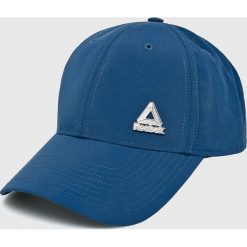Reebok - Czapka. Niebieskie czapki męskie Reebok, z materiału. W wyprzedaży za 49.90 zł.