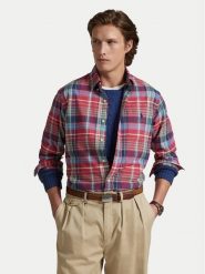 Polo Ralph Lauren Koszula 710P00629002 Czerwony Custom Fit. Czerwone koszule męskie Polo Ralph Lauren, m, bez wzorów, z bawełny, bez kołnierzyka, bez ramiączek. Za 629.99 zł.