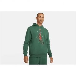Bluza sportowa męska Nike Air Jordan Essentials. Zielone bluzy nierozpinane męskie Nike, l, bez wzorów, z kapturem. Za 454.00 zł.