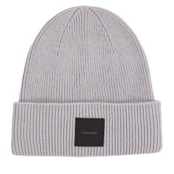 Czapka Calvin Klein. Szare czapki męskie Calvin Klein, na zimę, bez wzorów. Za 209.99 zł.