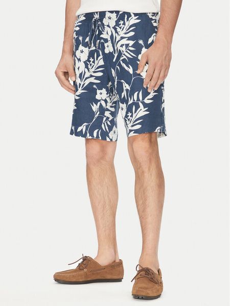 Tommy Hilfiger Szorty materiałowe Harlem MW0MW38847 Granatowy Regular Fit. Niebieskie szorty męskie Tommy Hilfiger, bez wzorów, ze lnu. Za 249.99 zł.