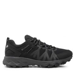 Trekkingi Columbia. Czarne buty trekkingowe męskie Columbia, bez wzorów, sportowe, bez obcasa, bez zapięcia. Za 409.99 zł.