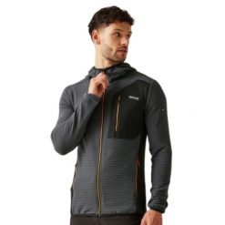 Bluza turystyczna polarowa męska Regatta Thompson. Szare bluzy z polaru męskie Regatta, m, bez wzorów, z polaru, sportowe, bez ramiączek, bez kaptura. Za 150.70 zł.