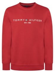 Tommy Hilfiger Bluza Logo MW0MW11596 Czerwony Regular Fit. Czerwone bluzy nierozpinane męskie Tommy Hilfiger, m, bez wzorów, z bawełny, bez ramiączek, bez kaptura. Za 449.99 zł.