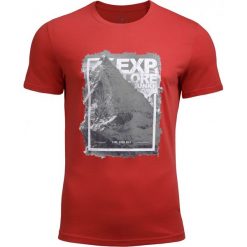 T-shirt męski TSM606 - czerwony - Outhorn. T-shirty męskie marki Outhorn. W wyprzedaży za 39.99 zł.