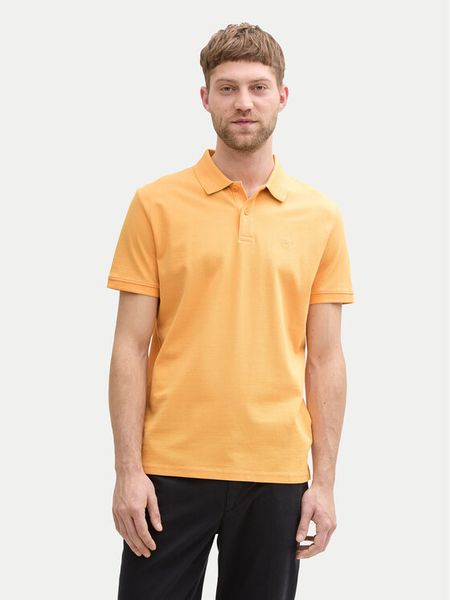 Tom Tailor Polo 1031006 Pomarańczowy Regular Fit. Brązowe koszulki polo męskie Tom Tailor, l, bez wzorów, z bawełny, bez kołnierzyka, bez ramiączek. Za 49.99 zł.