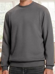 Bluza z długim rękawem - szary. Szare bluzy nierozpinane męskie Sinsay, l, bez wzorów, bez ramiączek, bez kaptura. Za 29.99 zł.