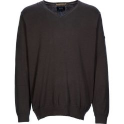 Sweter "Reakti" w kolorze ciemnoszarym. Szare swetry męskie Camel Active, bez wzorów, z bawełny, bez kołnierzyka, bez ramiączek. W wyprzedaży za 131.95 zł.
