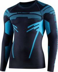 Brubeck LS15700 Bluza męska DRY grafitowy/niebieski XL. Niebieskie bielizna termoaktywna męska Brubeck, m, bez wzorów, bez ramiączek. Za 174.00 zł.