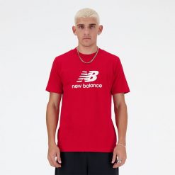 Koszulka męska New Balance MT41502TRE – czerwona. Czerwone t-shirty sportowe męskie New Balance, m, bez wzorów, z bawełny, klasyczne, bez ramiączek. Za 69.99 zł.